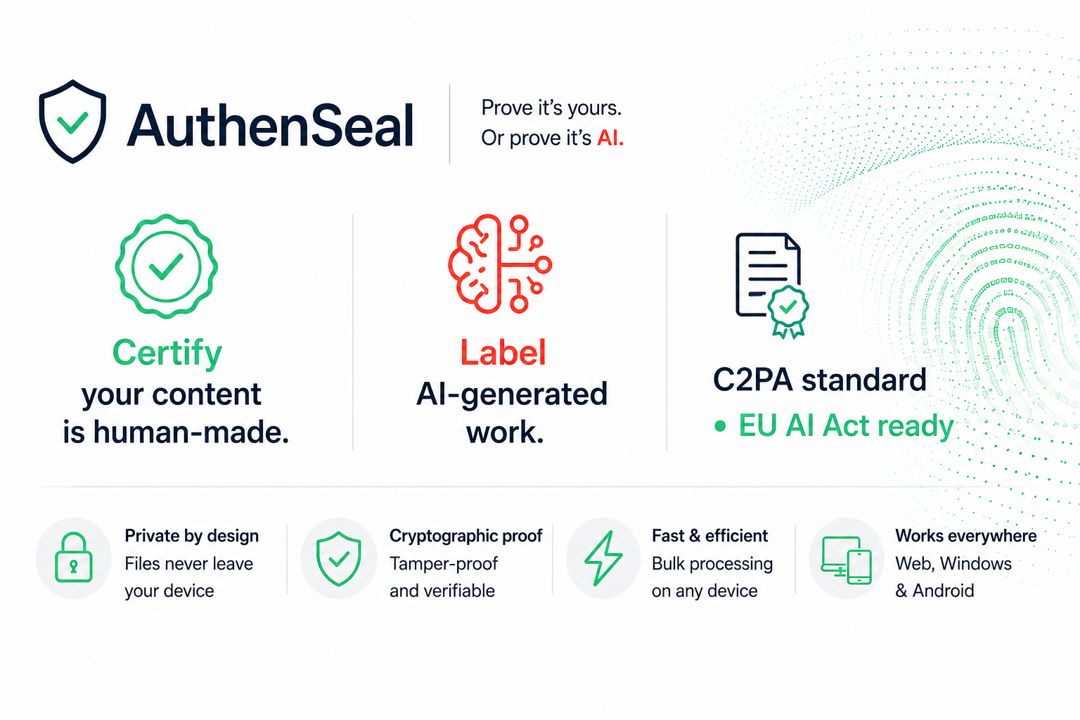 AuthenSeal — certify and verify your digital content